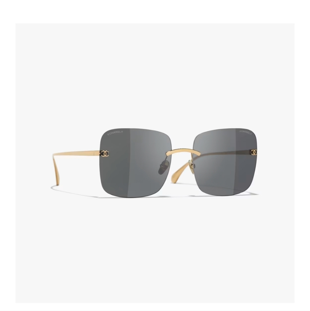 CHANEL TITANIUM LIGHT GOLD SUNGLASSES Square CH4287T c.395 - Picture 4 of 12